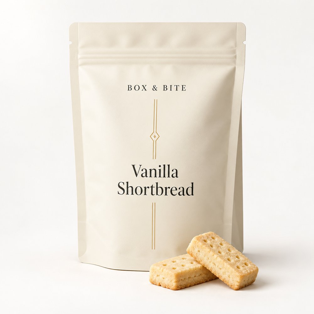 Vanilla Shortbread — BOX & BITE snack pouch