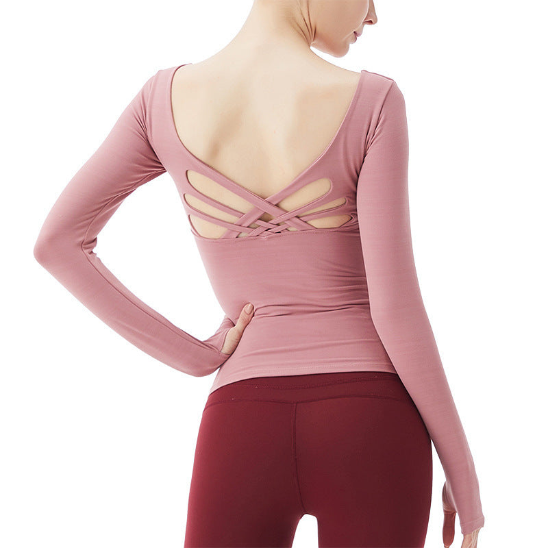 Women Cross Beauty Back yoga Top