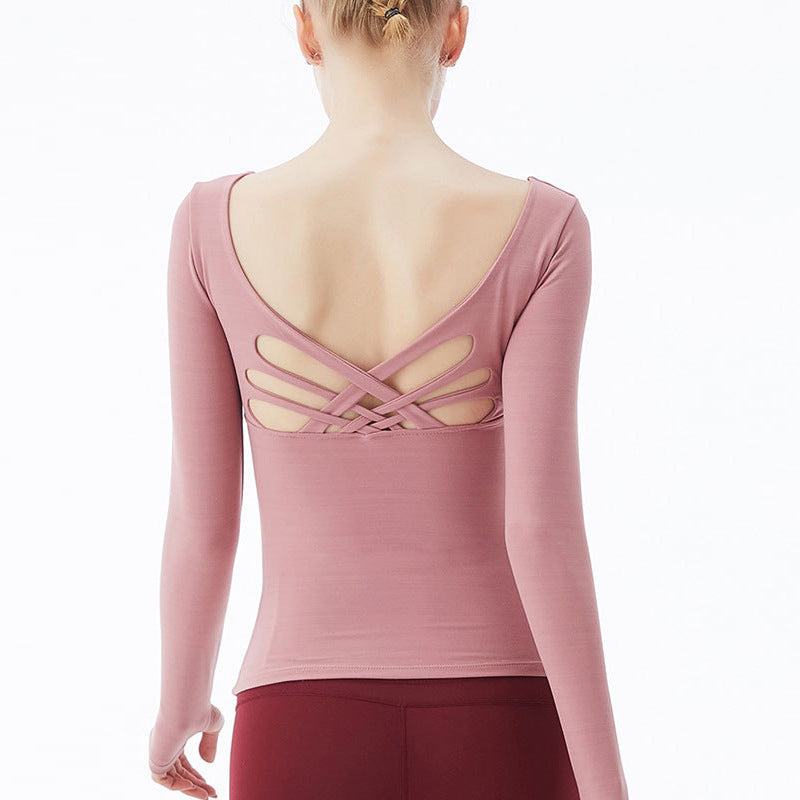 Women Cross Beauty Back yoga Top