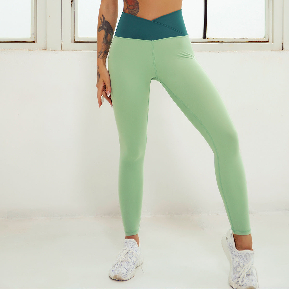 Contrasting Color Stitching yoga Clothes