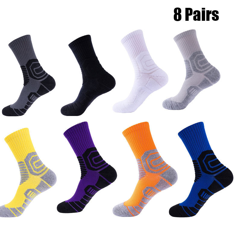 8 Pairs Men Compression Running Socks