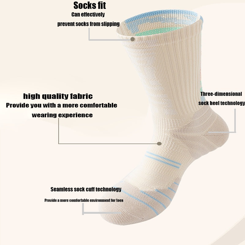 6 Pairs Men Compression Running Socks