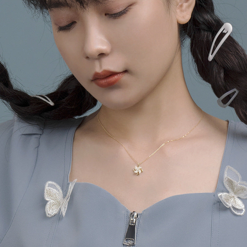 The New Temperament Necklace Windmill Pendant Necklace