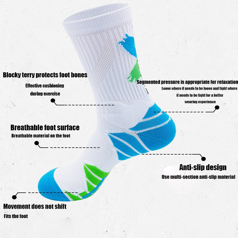 9 Pairs Men Compression Running Socks