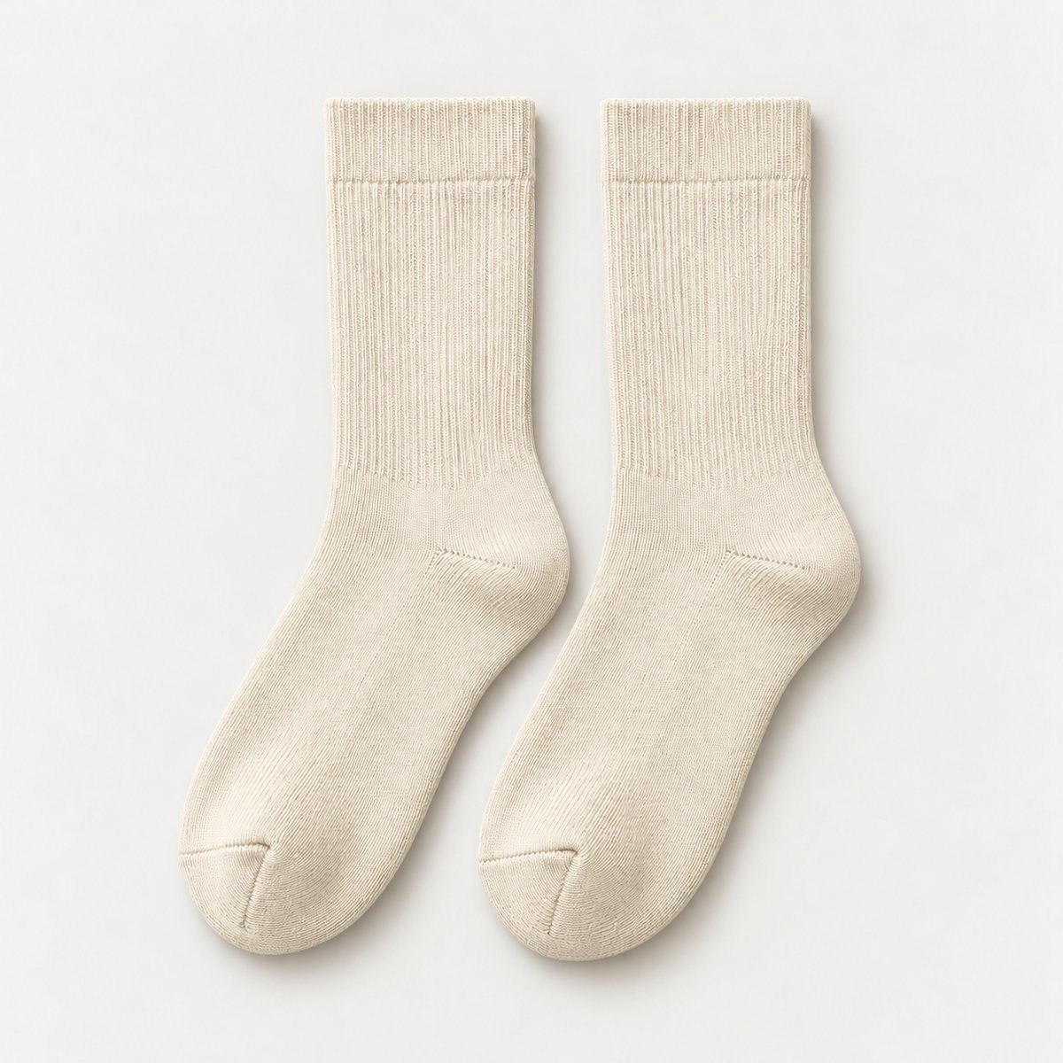 Olive Crew Socks - Cream