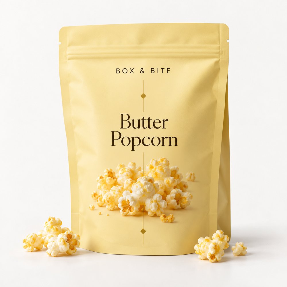 Butter Popcorn — BOX & BITE snack pouch