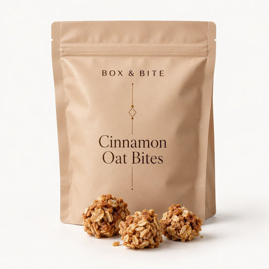 Cinnamon Oat Bites — BOX & BITE snack pouch