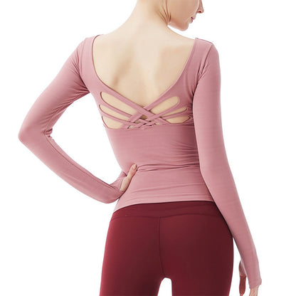 Women Cross Beauty Back yoga Top