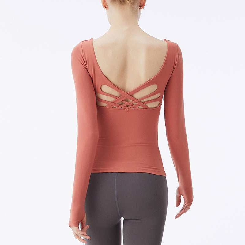 Women Cross Beauty Back yoga Top