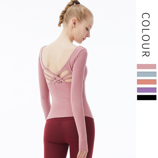 Women Cross Beauty Back yoga Top
