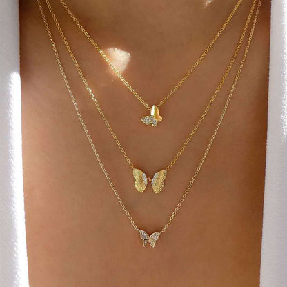 Butterfly Multilayer Necklace Fashion Street Shooting Necklace