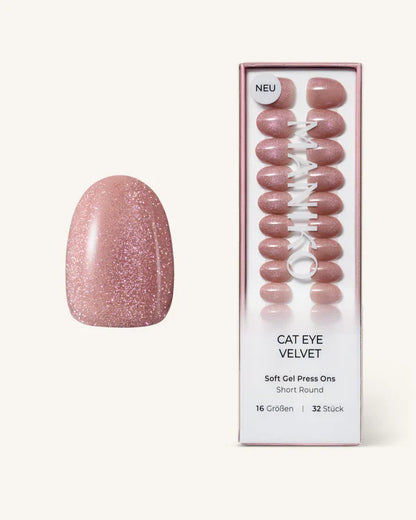 Cat Eye Velvet (Short, Round) - Soft Gel Press Ons
