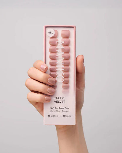 Cat Eye Velvet (Extra Short, Square) - Soft Gel Press Ons