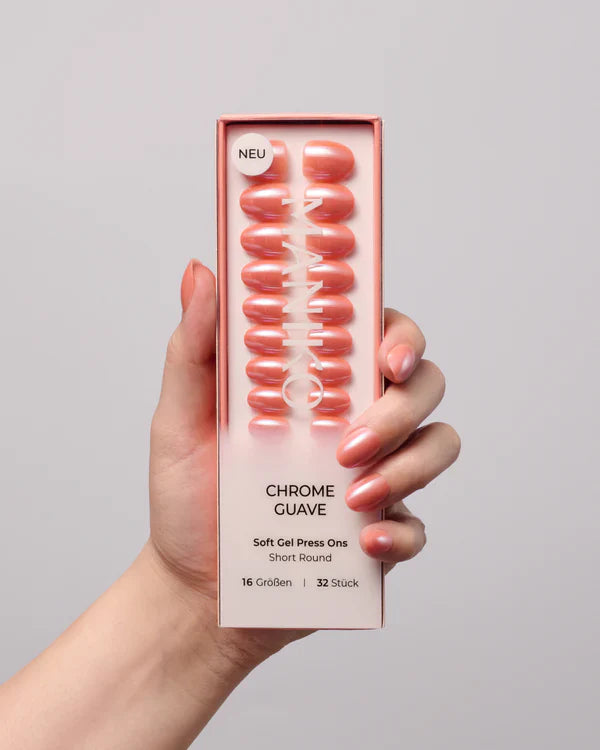 Chrome Guave (Short, Round) - Soft Gel Press Ons