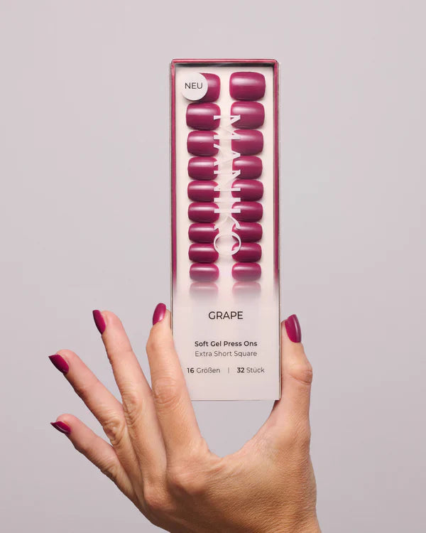 Grape (Extra Short, Square) - Soft Gel Press Ons