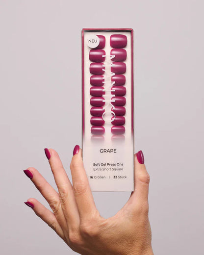 Grape (Extra Short, Square) - Soft Gel Press Ons
