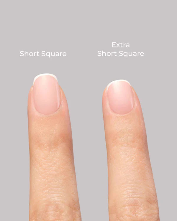 Minimal French (Extra Short, Square) - Soft Gel Press Ons