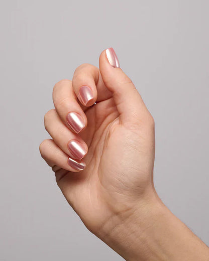 Peach Mirror (Short, Square) - Soft Gel Press Ons