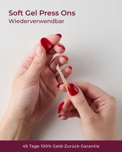 Cherry Bomb (Medium, Round) - Soft Gel Press Ons