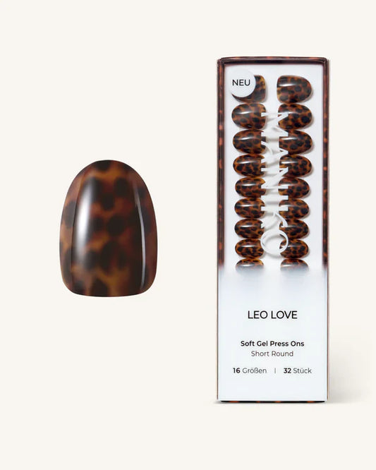 Leo Love (Short, Round) - Soft Gel Press Ons