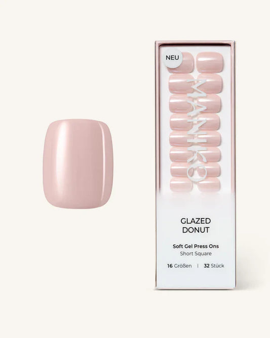 Glazed Donut (Short, Square) - Soft Gel Press Ons