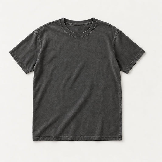 Charcoal Washed Tee - Charcoal