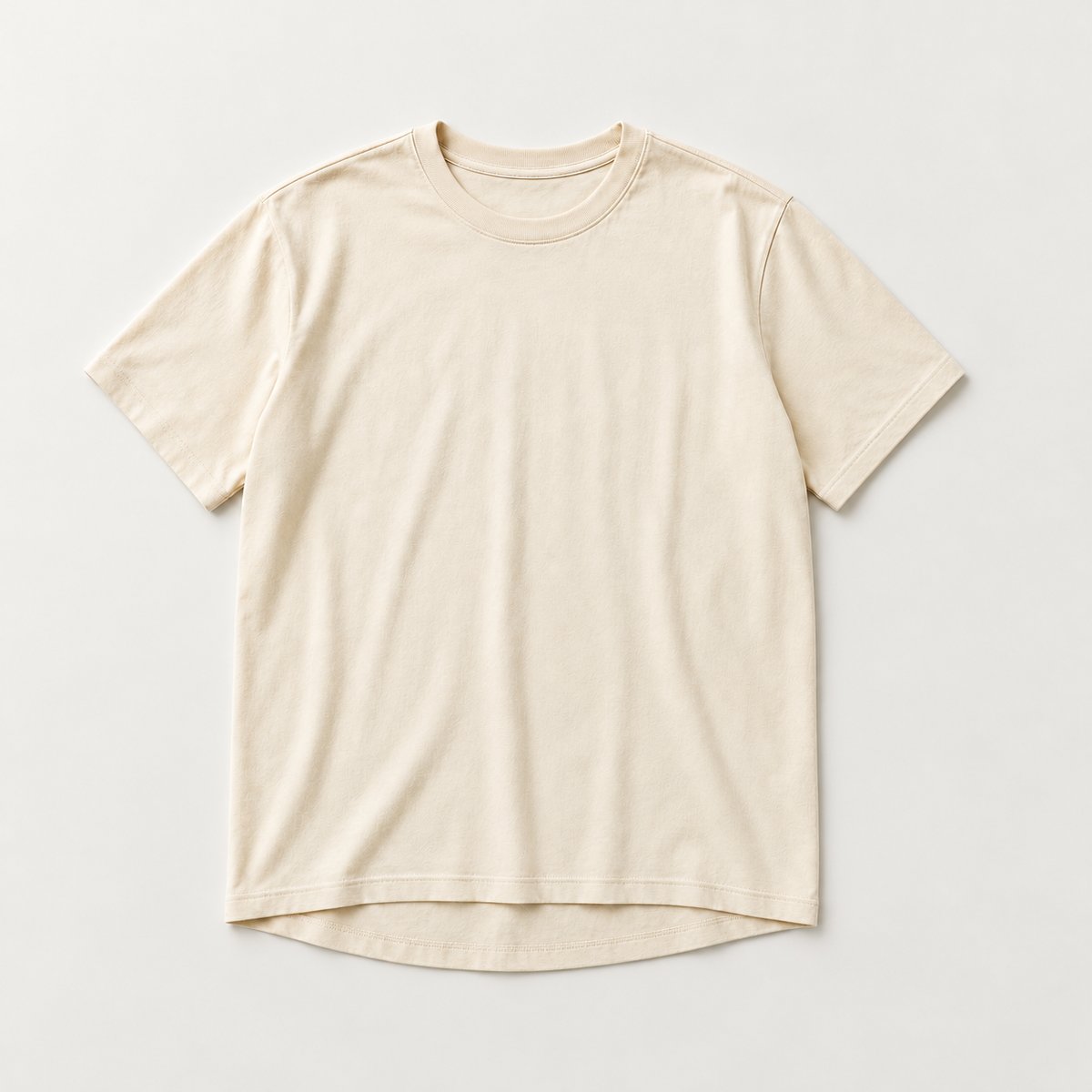 Cream Longline Tee - Cream