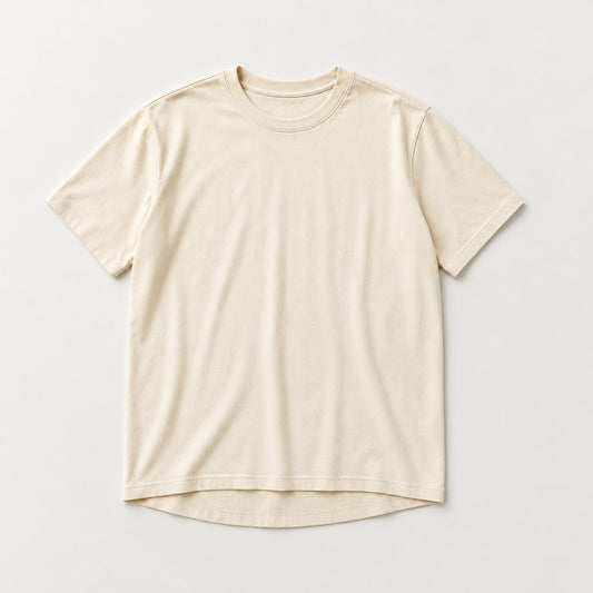 Cream Longline Tee - Cream