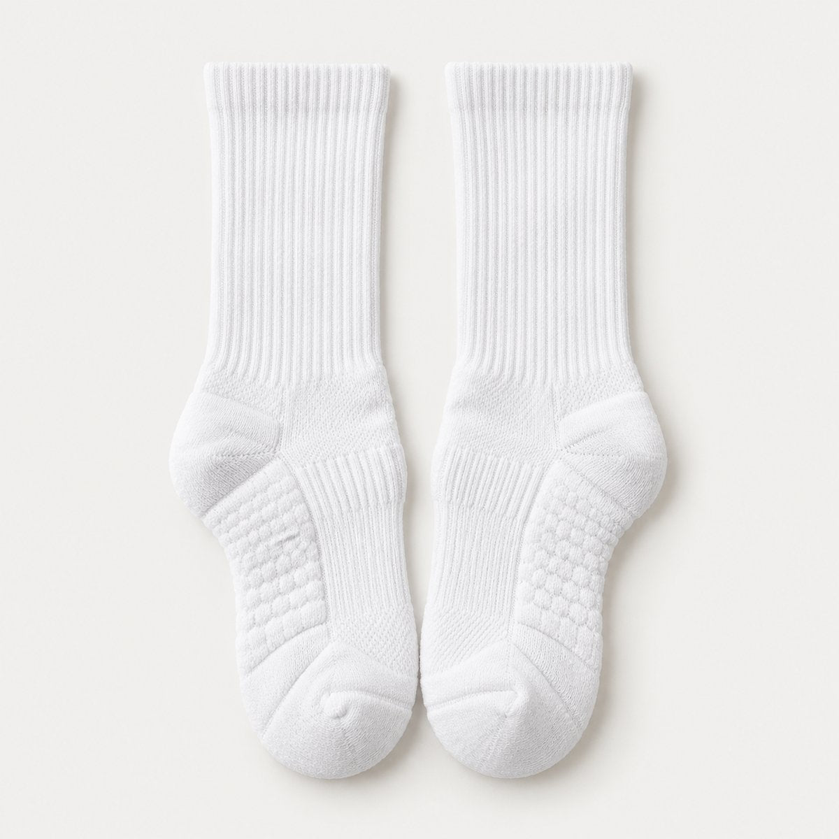 Cushioned Crew Socks - White