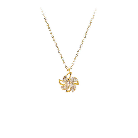 The New Temperament Necklace Windmill Pendant Necklace