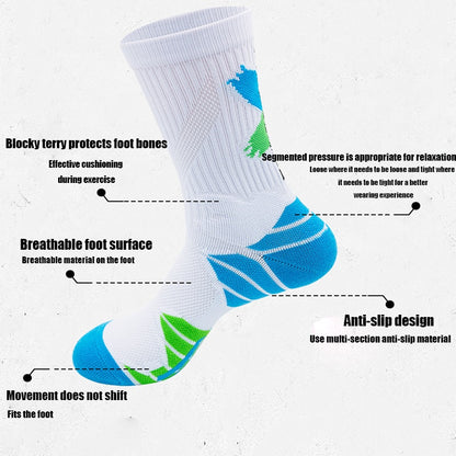 9 Pairs Men Compression Running Socks