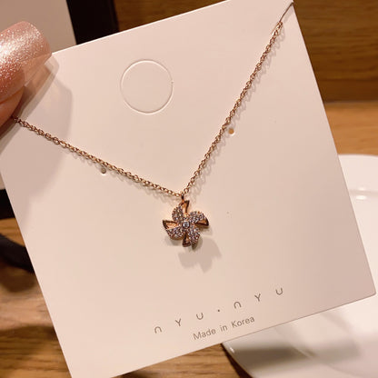 The New Temperament Necklace Windmill Pendant Necklace