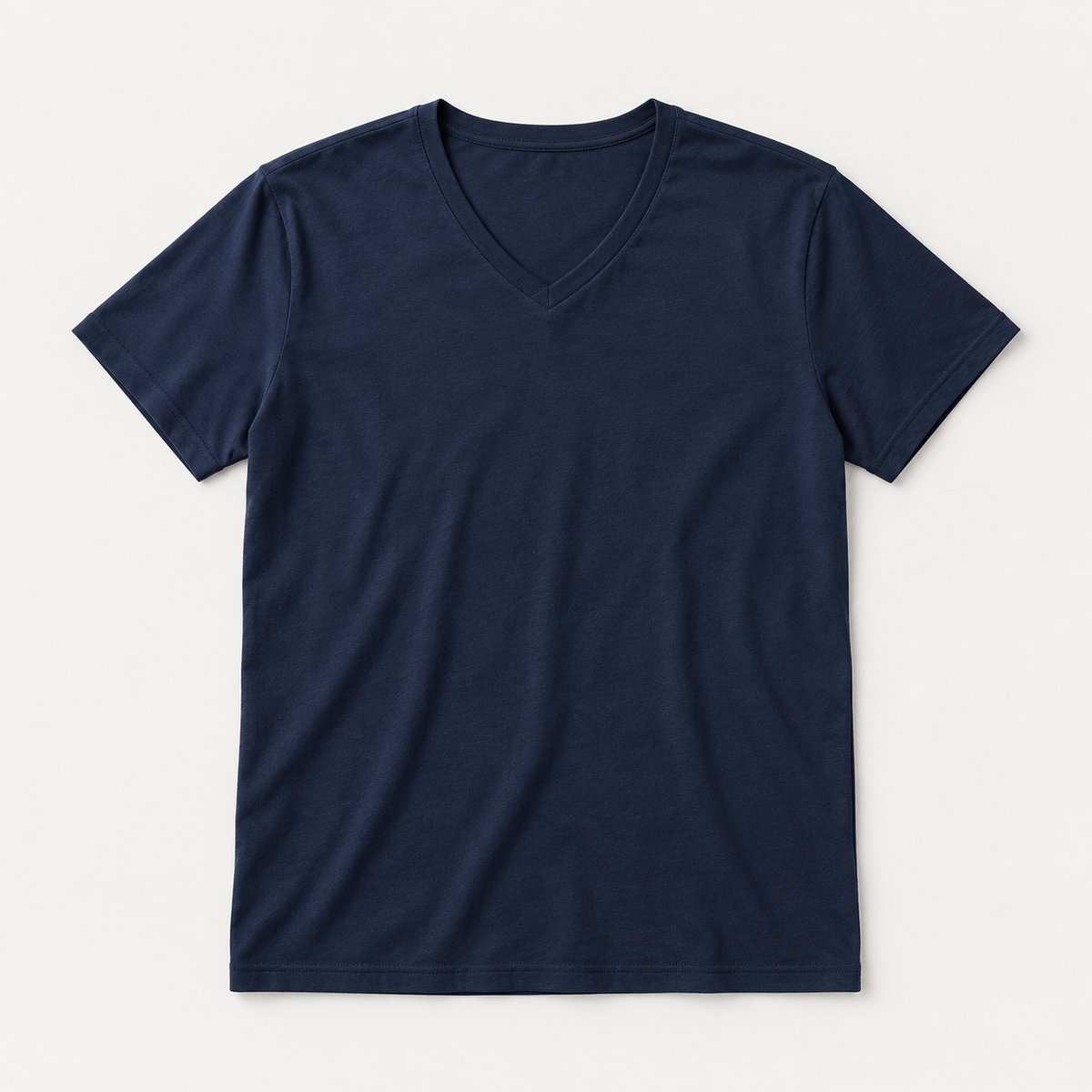 Navy V-Neck Tee - Navy