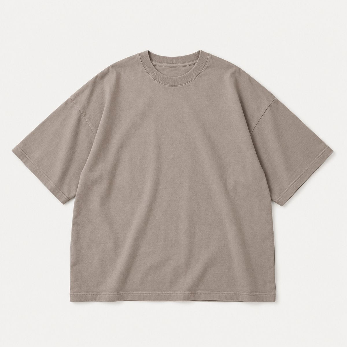 Oversized Cotton Tee - Stone