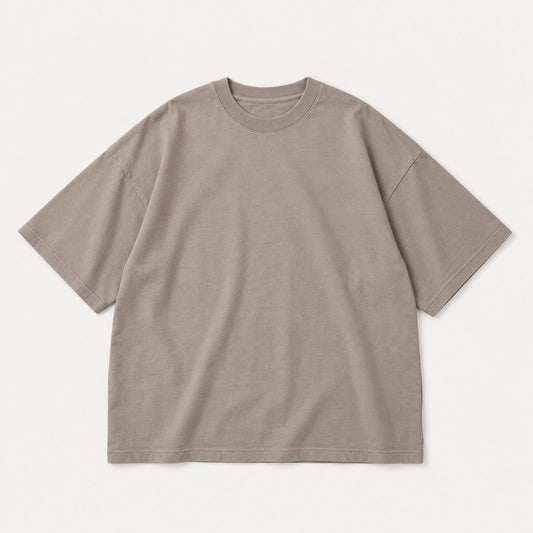 Oversized Cotton Tee - Stone