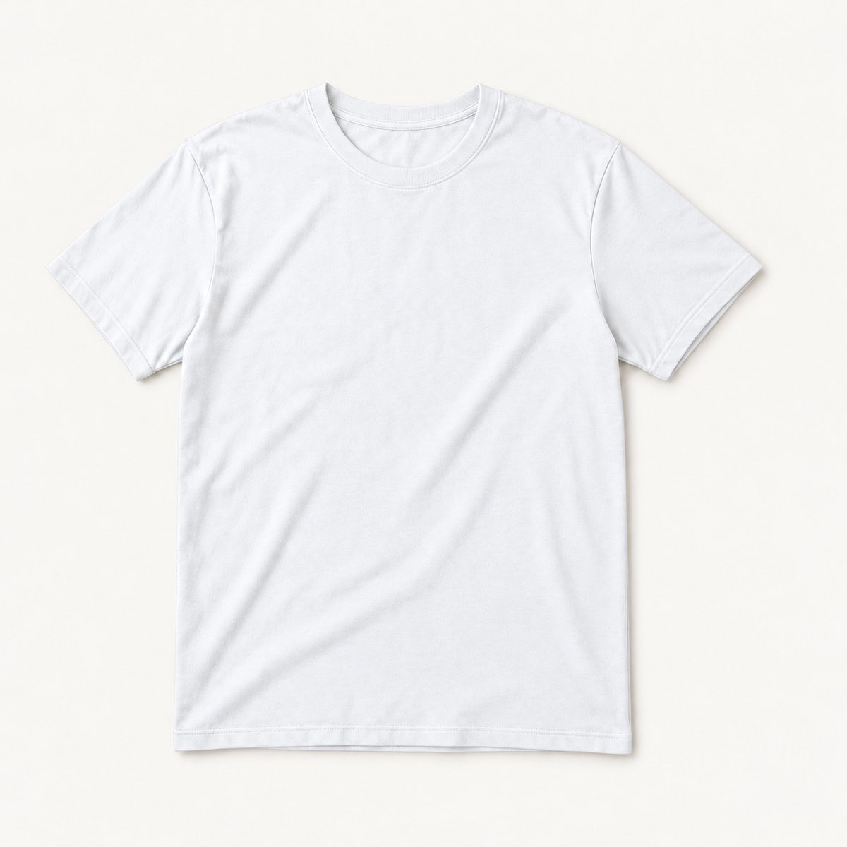Slate Blue Tee - White