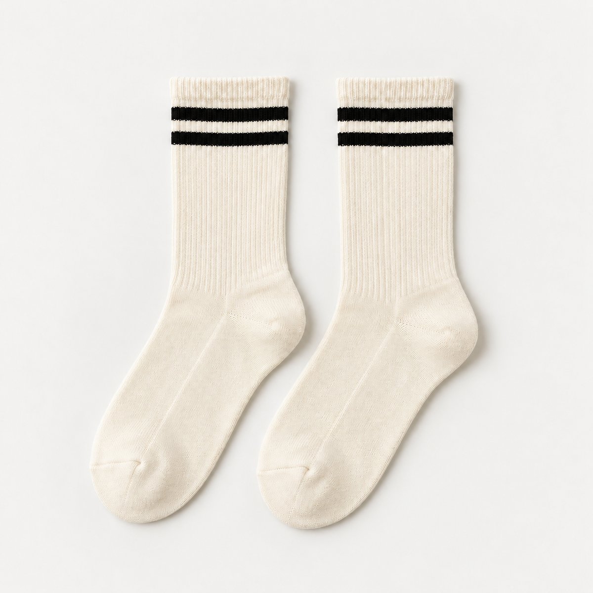 Stripe Crew Socks - Black Stripe